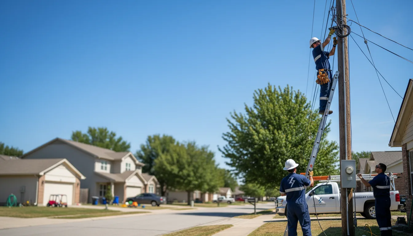 Residential electrician providing installation services in Portland, PA